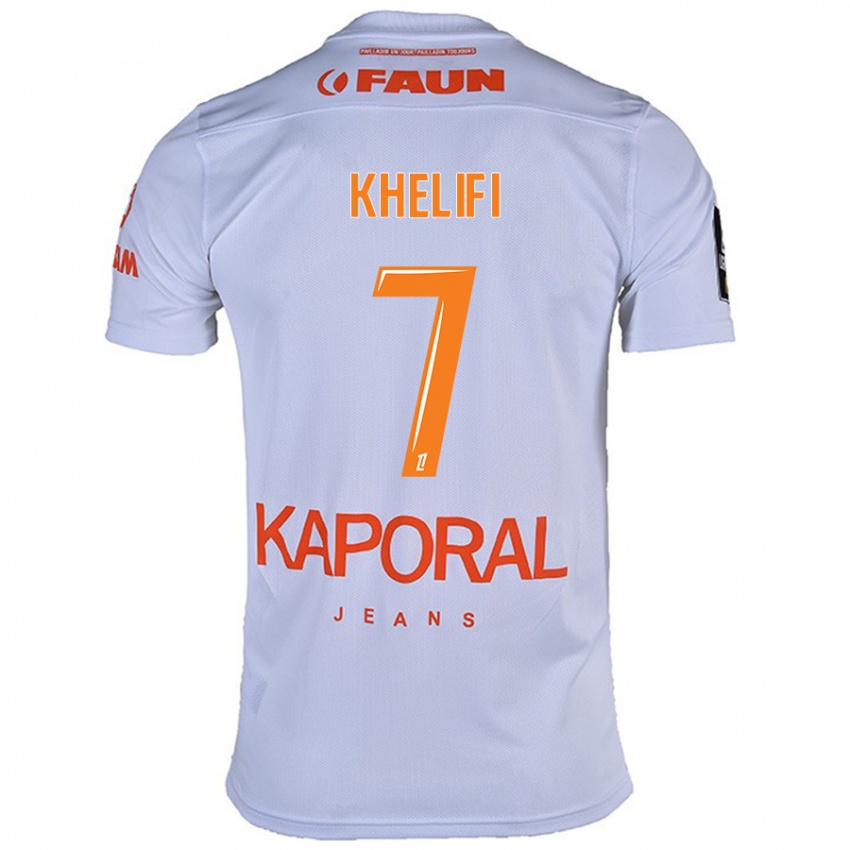 Damen Léa Khelifi #7 Weiß Auswärtstrikot Trikot 2024/25 T-Shirt Österreich