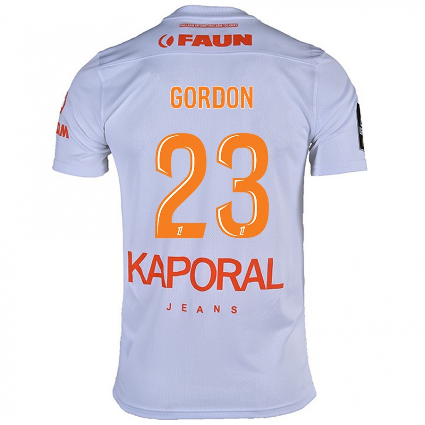 Damen Sh'nia Gordon #23 Weiß Auswärtstrikot Trikot 2024/25 T-Shirt Österreich