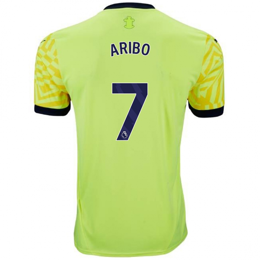 Damen Joe Aribo #7 Gelb Auswärtstrikot Trikot 2024/25 T-Shirt Österreich