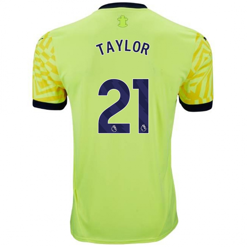 Damen Charlie Taylor #21 Gelb Auswärtstrikot Trikot 2024/25 T-Shirt Österreich