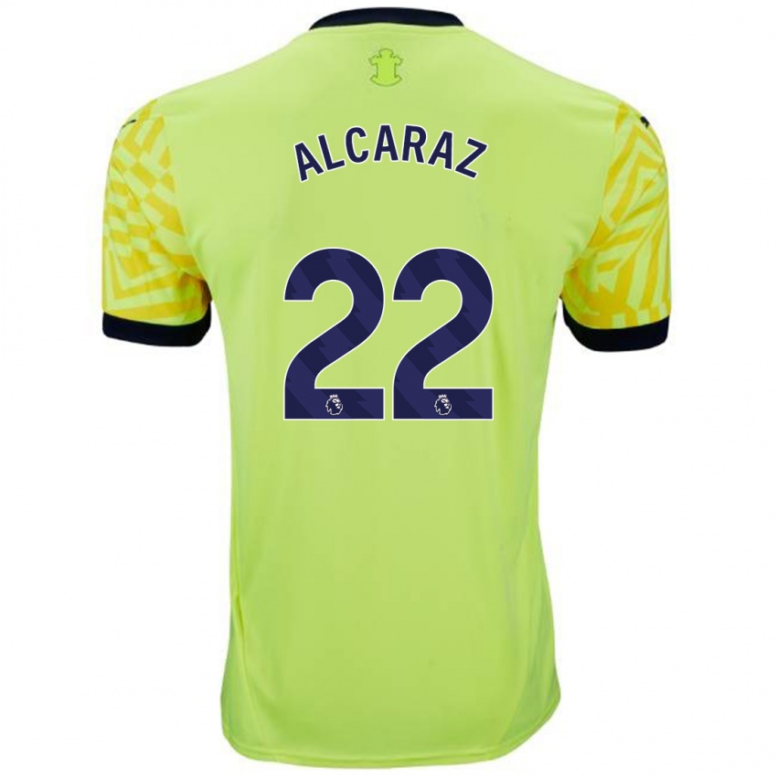 Damen Carlos Alcaraz #22 Gelb Auswärtstrikot Trikot 2024/25 T-Shirt Österreich