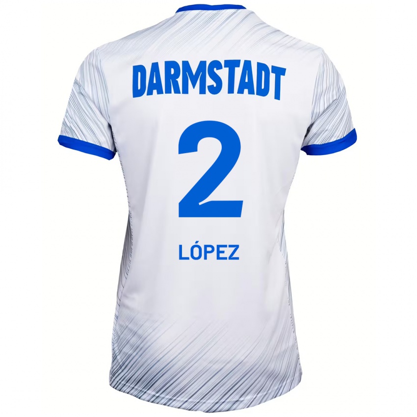 Damen Sergio López #2 Weiß Blau Auswärtstrikot Trikot 2024/25 T-Shirt Österreich