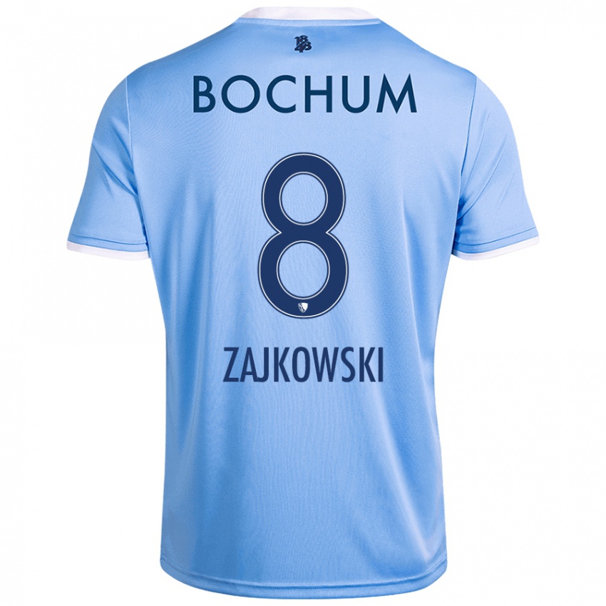 Damen Cedric Zajkowski #8 Himmelblau Auswärtstrikot Trikot 2024/25 T-Shirt Österreich