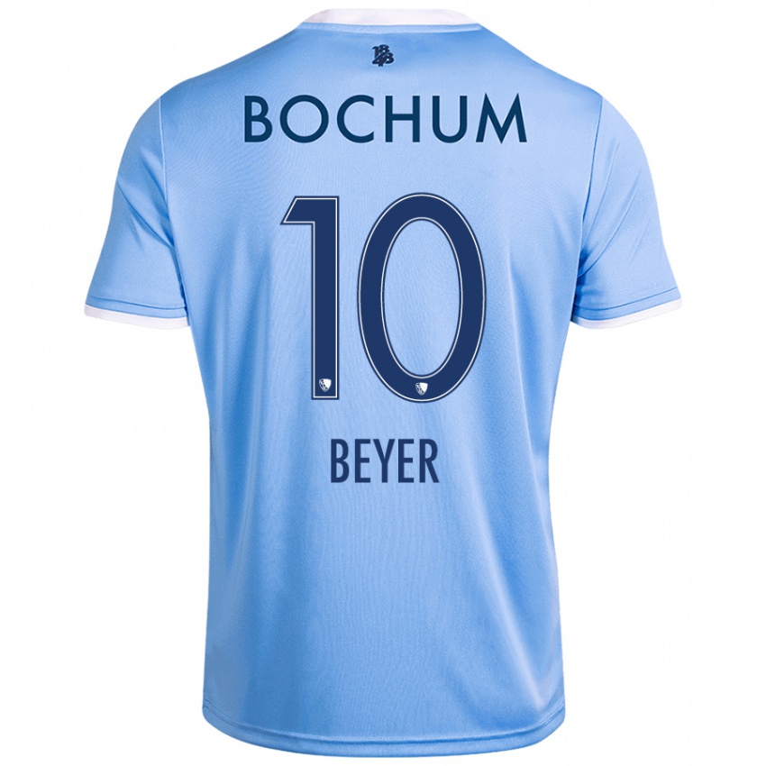 Damen Pia Beyer #10 Himmelblau Auswärtstrikot Trikot 2024/25 T-Shirt Österreich