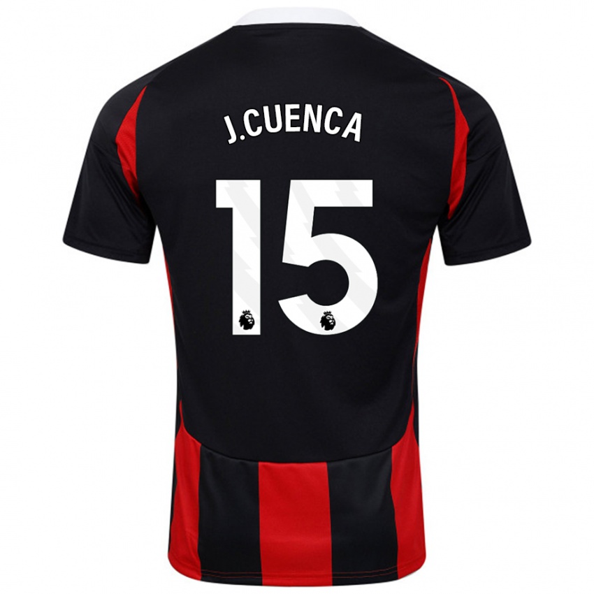 Damen Jorge Cuenca #15 Schwarz Rot Auswärtstrikot Trikot 2024/25 T-Shirt Österreich