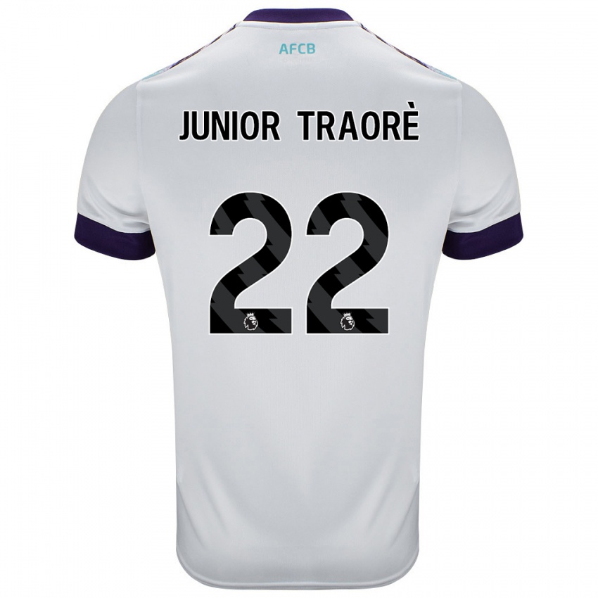 Damen Hamed Junior Traorè #22 Weiß Grün Lila Auswärtstrikot Trikot 2024/25 T-Shirt Österreich