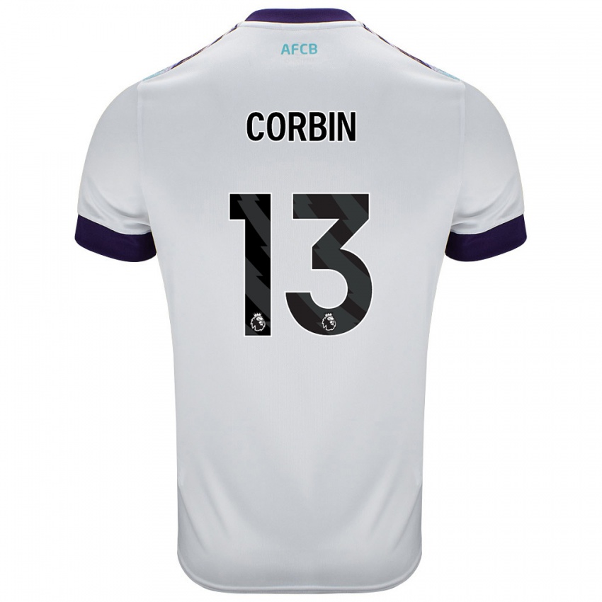 Damen Helen Corbin #13 Weiß Grün Lila Auswärtstrikot Trikot 2024/25 T-Shirt Österreich