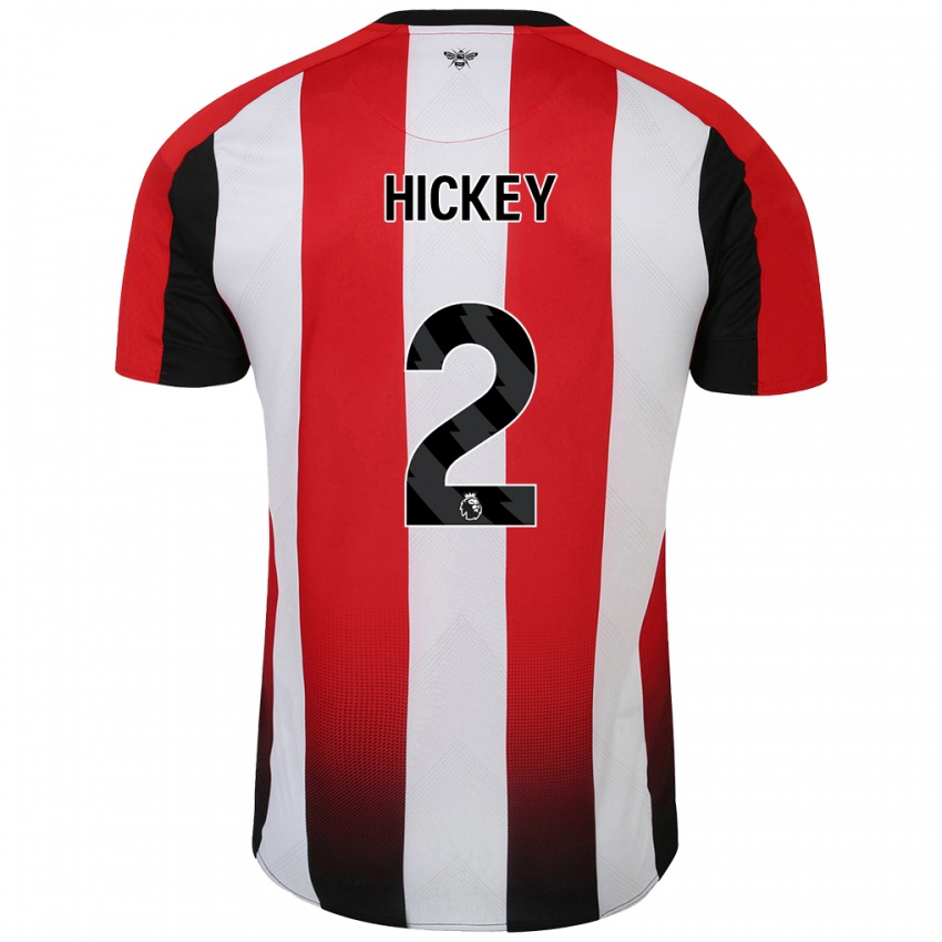 Kinder Aaron Hickey #2 Rot Weiß Heimtrikot Trikot 2024/25 T-Shirt Österreich