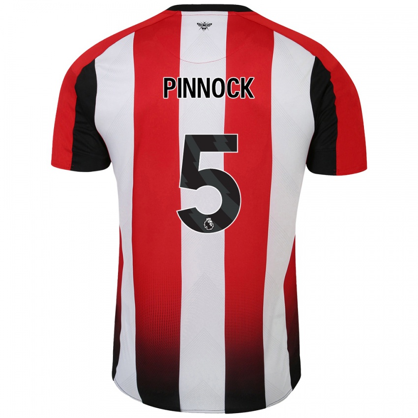 Kinder Ethan Pinnock #5 Rot Weiß Heimtrikot Trikot 2024/25 T-Shirt Österreich