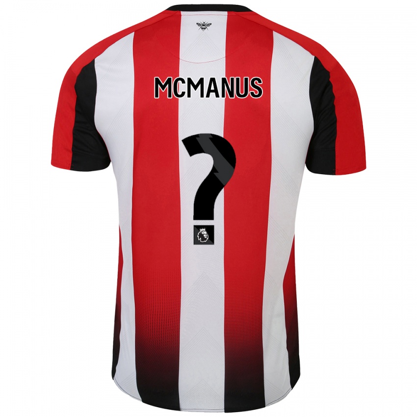 Kinder Conor Mcmanus #0 Rot Weiß Heimtrikot Trikot 2024/25 T-Shirt Österreich