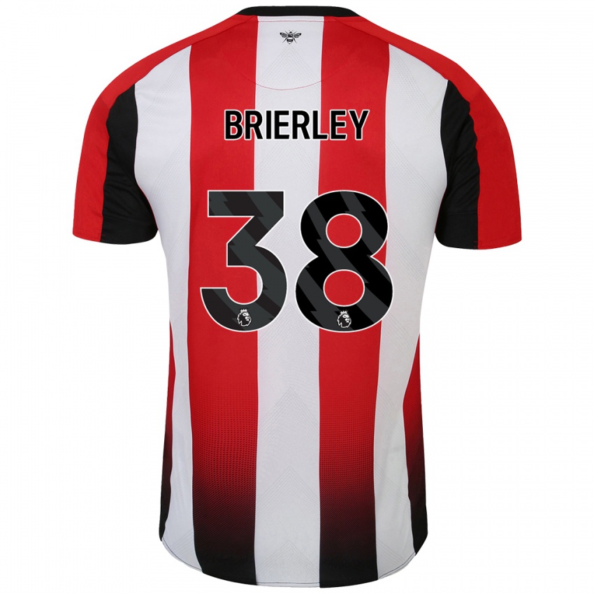 Kinder Ethan Brierley #38 Rot Weiß Heimtrikot Trikot 2024/25 T-Shirt Österreich