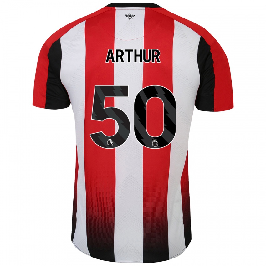 Kinder Benjamin Arthur #50 Rot Weiß Heimtrikot Trikot 2024/25 T-Shirt Österreich