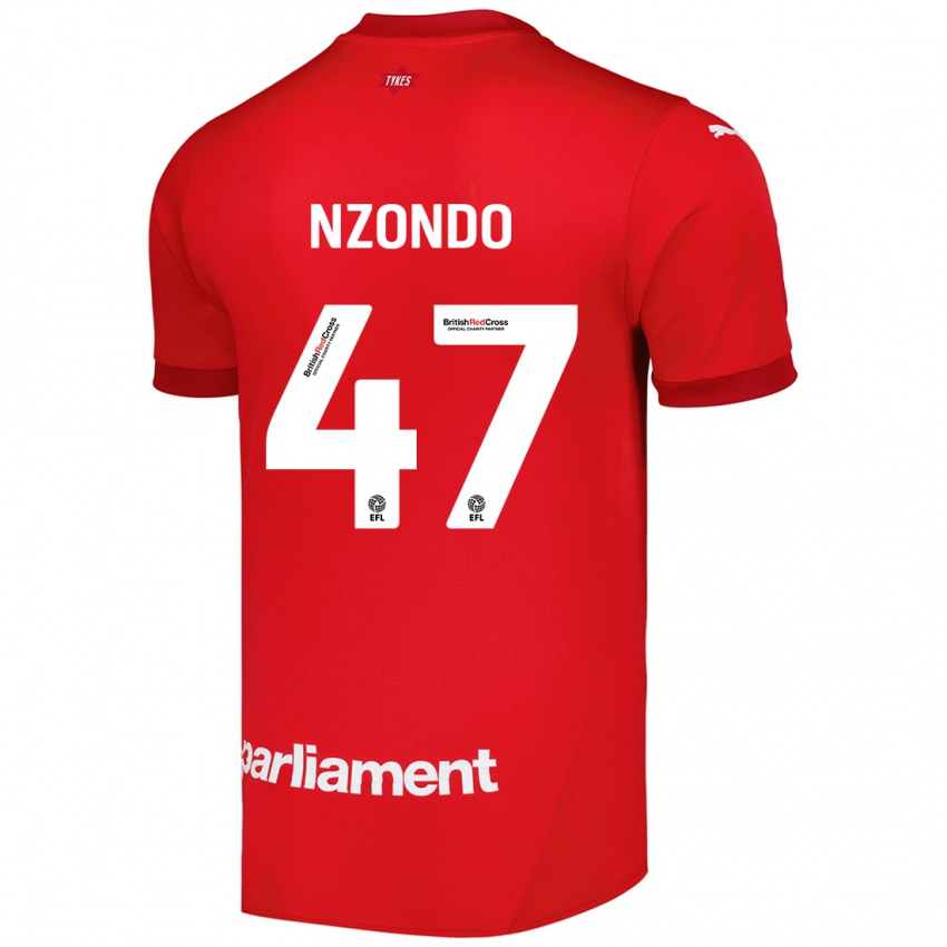 Kinder Emmaisa Nzondo #47 Rot Heimtrikot Trikot 2024/25 T-Shirt Österreich