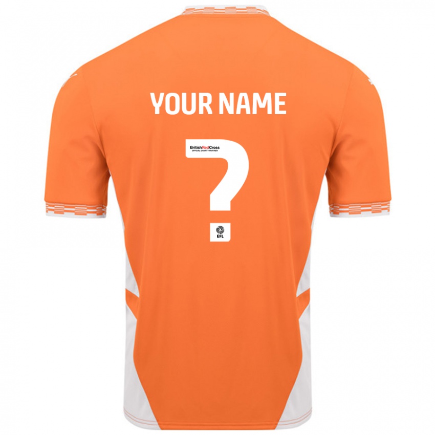 Kinder Ihren Namen #0 Orange Weiß Heimtrikot Trikot 2024/25 T-Shirt Österreich