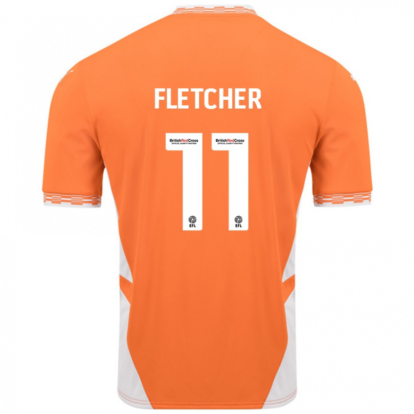 Kinder Ashley Fletcher #11 Orange Weiß Heimtrikot Trikot 2024/25 T-Shirt Österreich