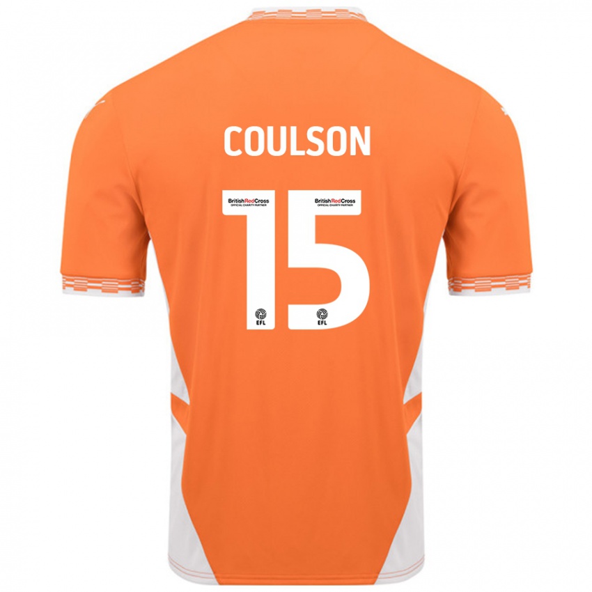 Kinder Hayden Coulson #15 Orange Weiß Heimtrikot Trikot 2024/25 T-Shirt Österreich