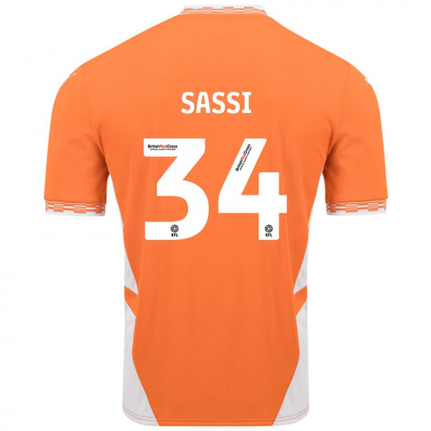 Kinder Dan Sassi #34 Orange Weiß Heimtrikot Trikot 2024/25 T-Shirt Österreich