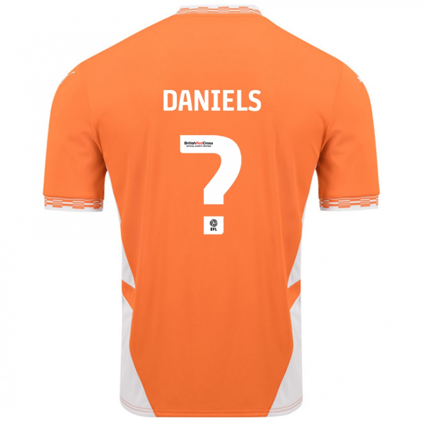 Kinder Jake Daniels #0 Orange Weiß Heimtrikot Trikot 2024/25 T-Shirt Österreich