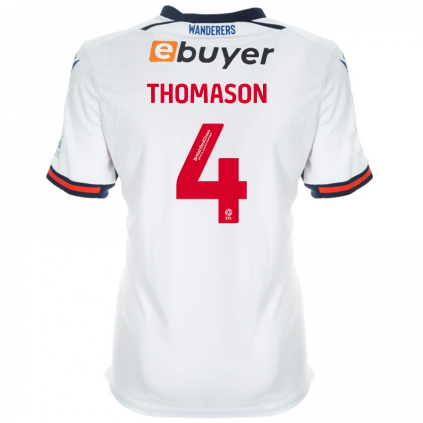 Kinder George Thomason #4 Weiß Heimtrikot Trikot 2024/25 T-Shirt Österreich