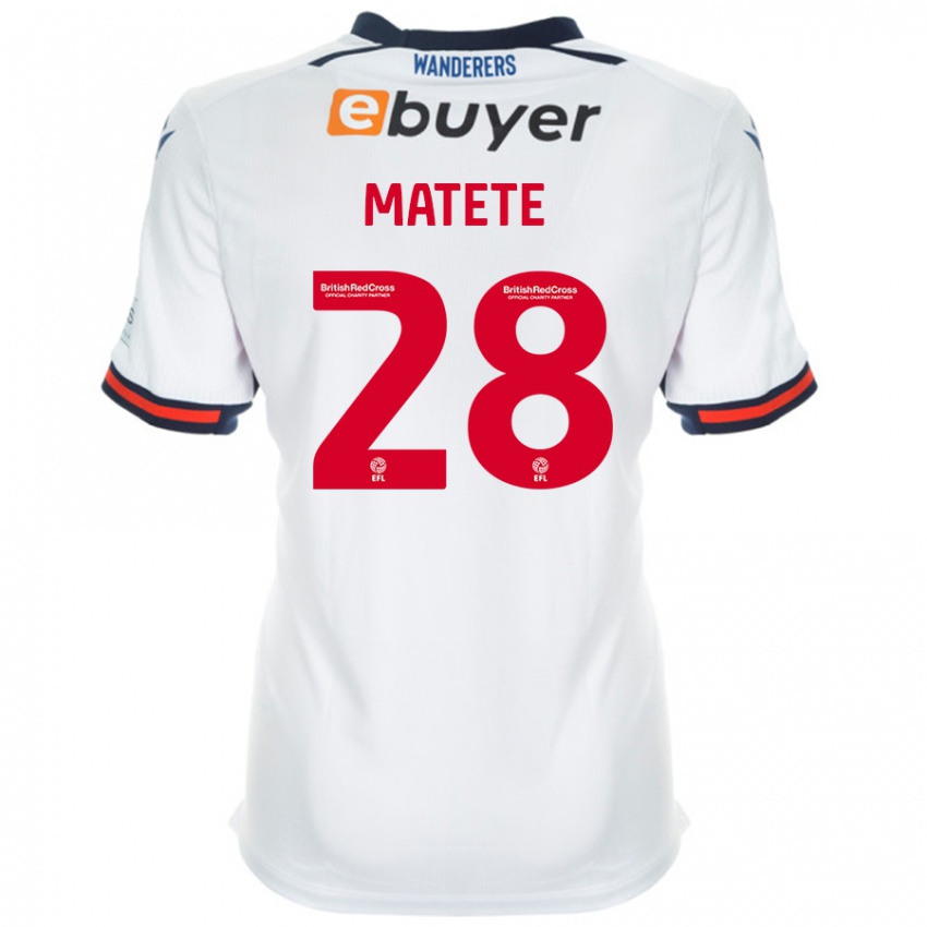 Kinder Jay Matete #28 Weiß Heimtrikot Trikot 2024/25 T-Shirt Österreich