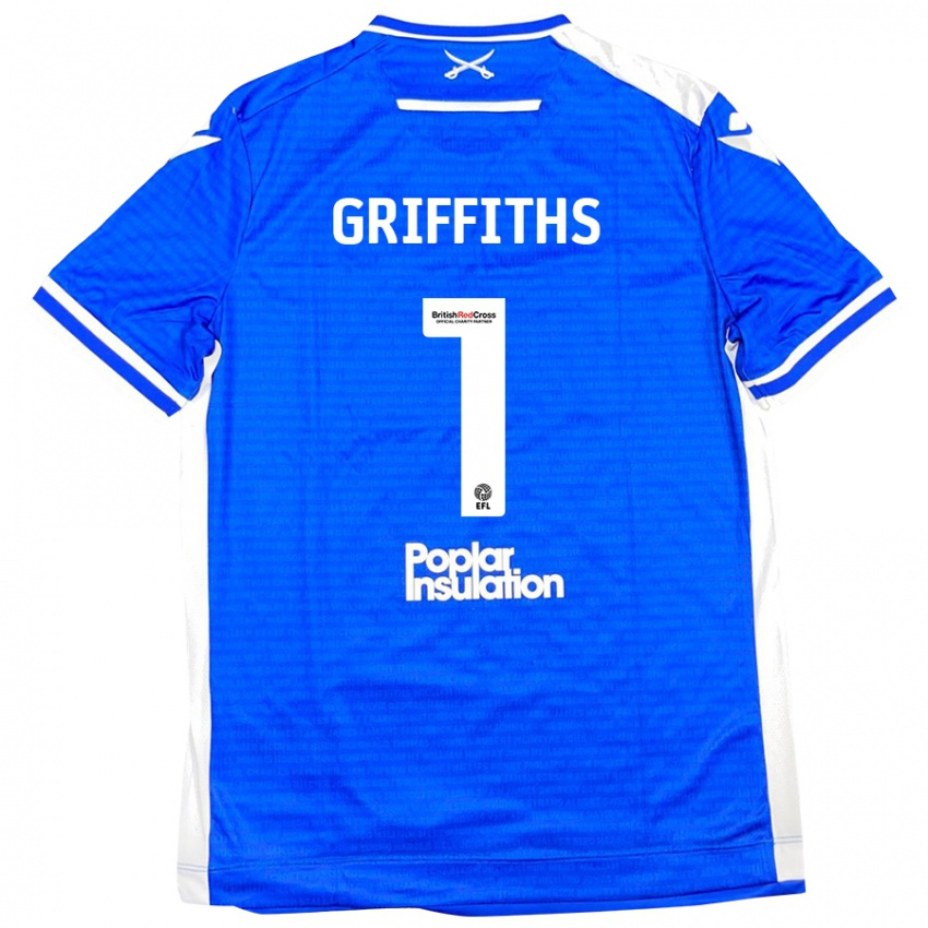 Kinder Josh Griffiths #1 Blau Weiß Heimtrikot Trikot 2024/25 T-Shirt Österreich