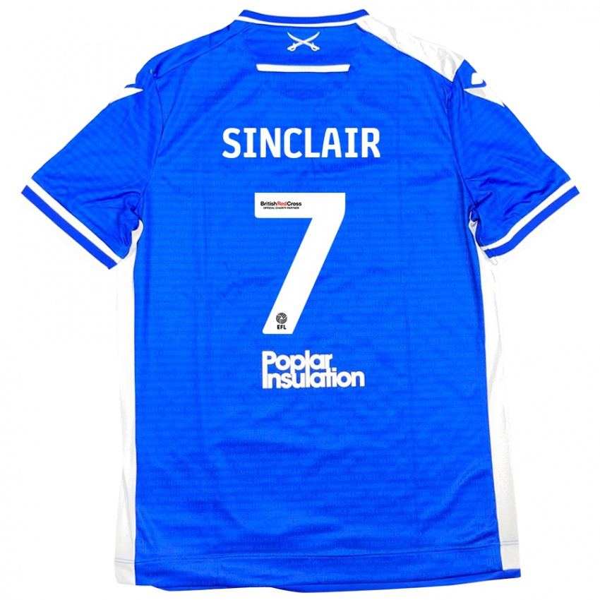 Kinder Scott Sinclair #7 Blau Weiß Heimtrikot Trikot 2024/25 T-Shirt Österreich