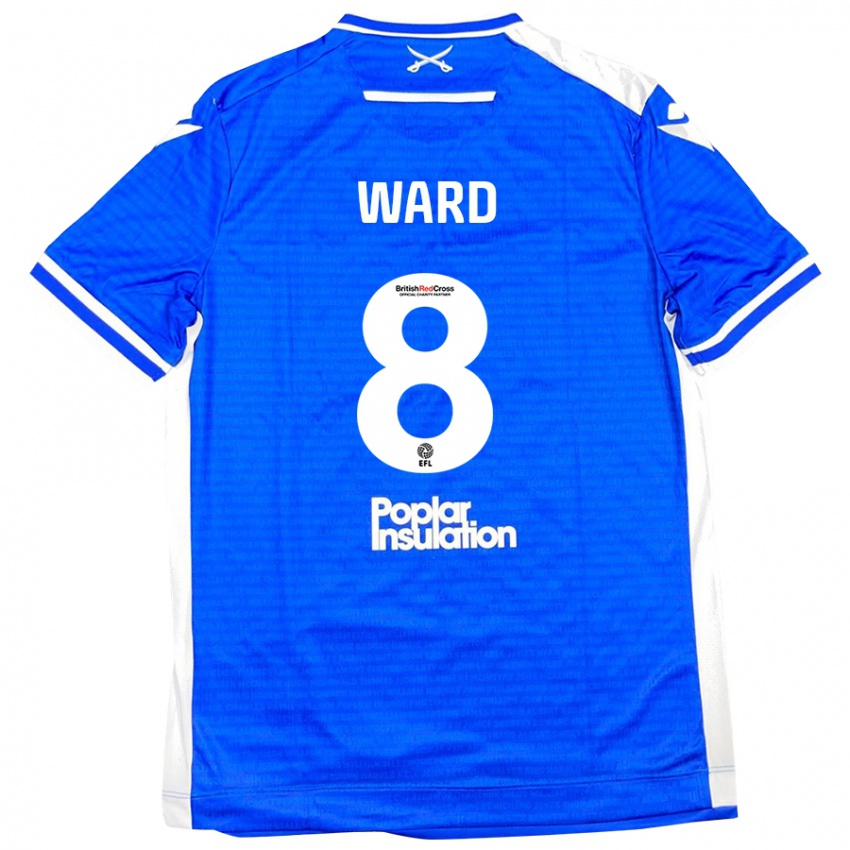 Kinder Grant Ward #8 Blau Weiß Heimtrikot Trikot 2024/25 T-Shirt Österreich