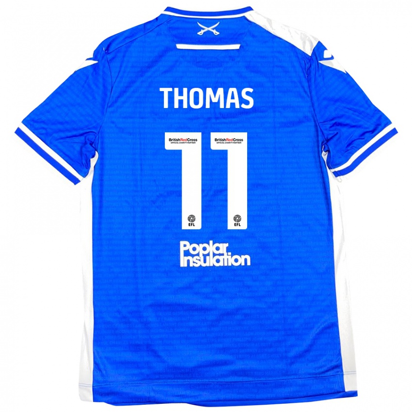 Kinder Luke Thomas #11 Blau Weiß Heimtrikot Trikot 2024/25 T-Shirt Österreich