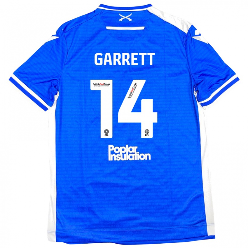 Kinder Jake Garrett #14 Blau Weiß Heimtrikot Trikot 2024/25 T-Shirt Österreich