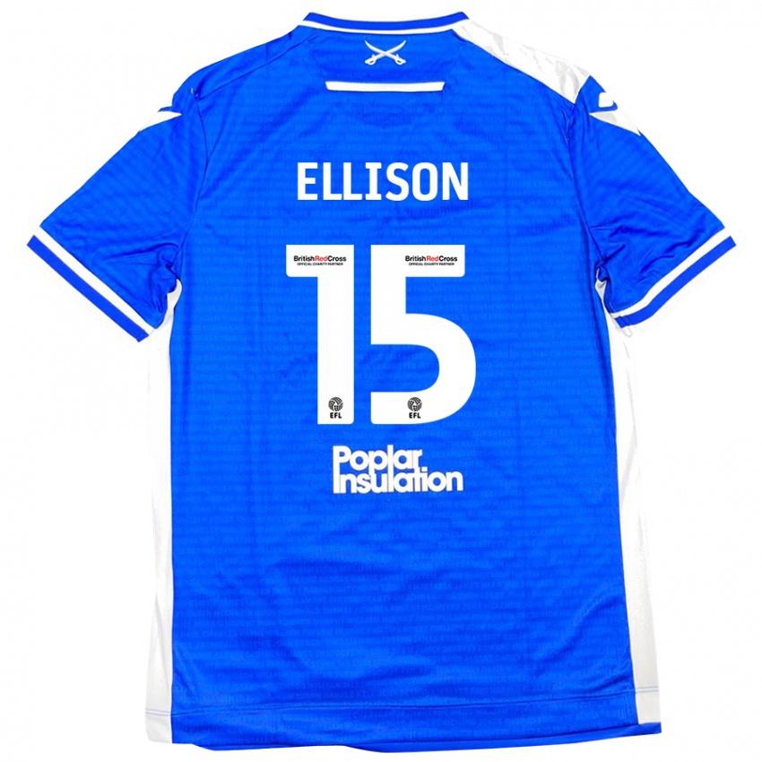 Kinder Dan Ellison #15 Blau Weiß Heimtrikot Trikot 2024/25 T-Shirt Österreich