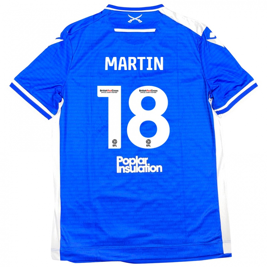 Kinder Chris Martin #18 Blau Weiß Heimtrikot Trikot 2024/25 T-Shirt Österreich