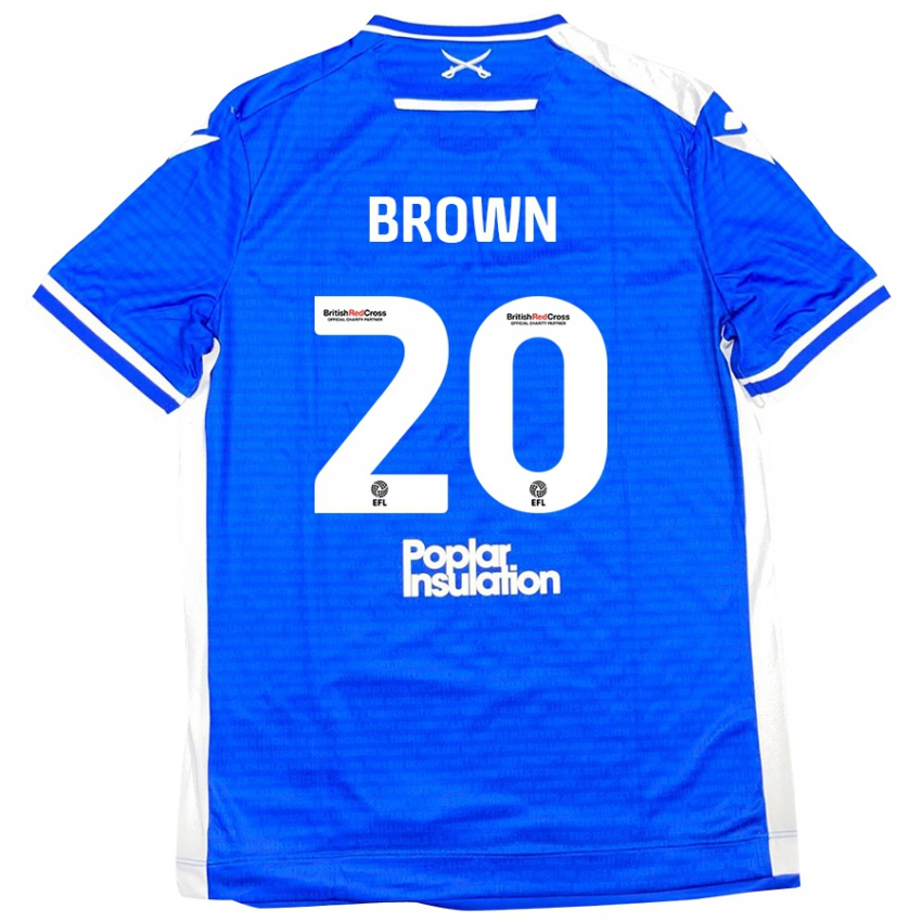 Kinder Jevani Brown #20 Blau Weiß Heimtrikot Trikot 2024/25 T-Shirt Österreich