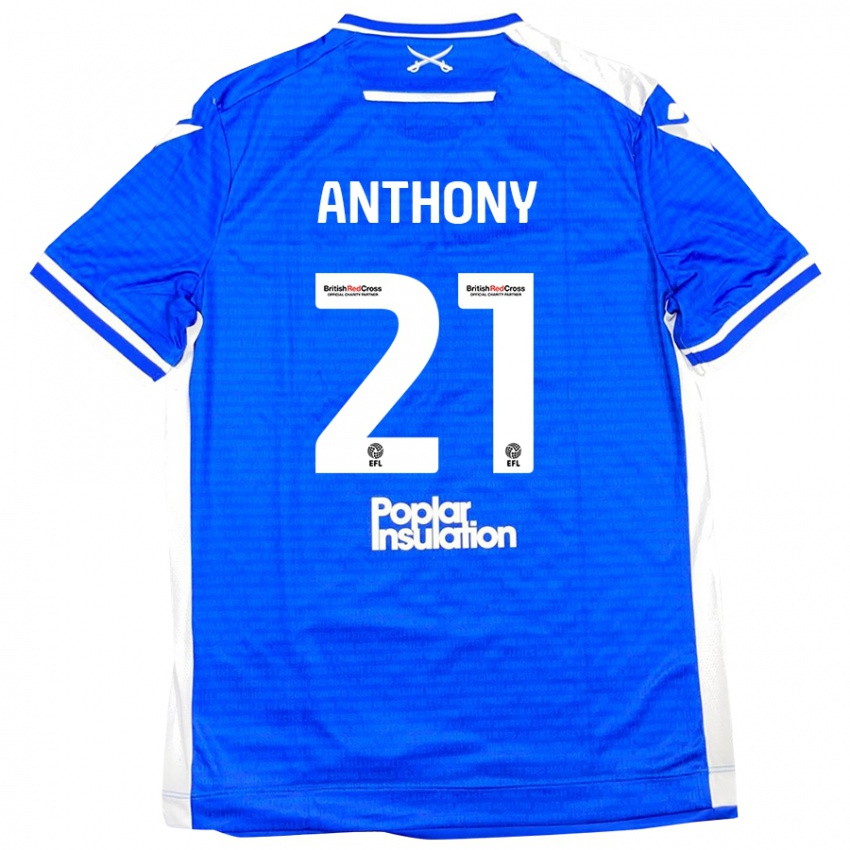 Kinder Micah Anthony #21 Blau Weiß Heimtrikot Trikot 2024/25 T-Shirt Österreich