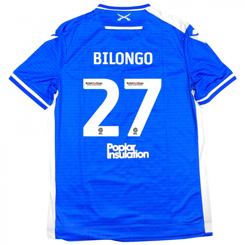 Kinder Bryant Bilongo #27 Blau Weiß Heimtrikot Trikot 2024/25 T-Shirt Österreich