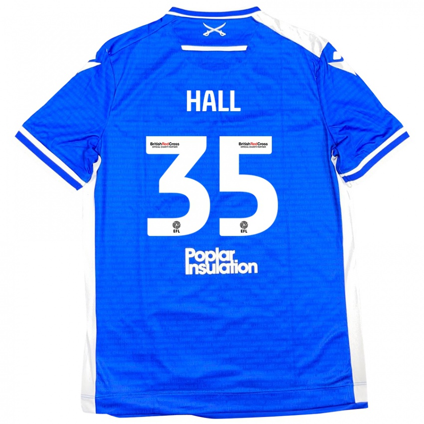 Kinder Matt Hall #35 Blau Weiß Heimtrikot Trikot 2024/25 T-Shirt Österreich