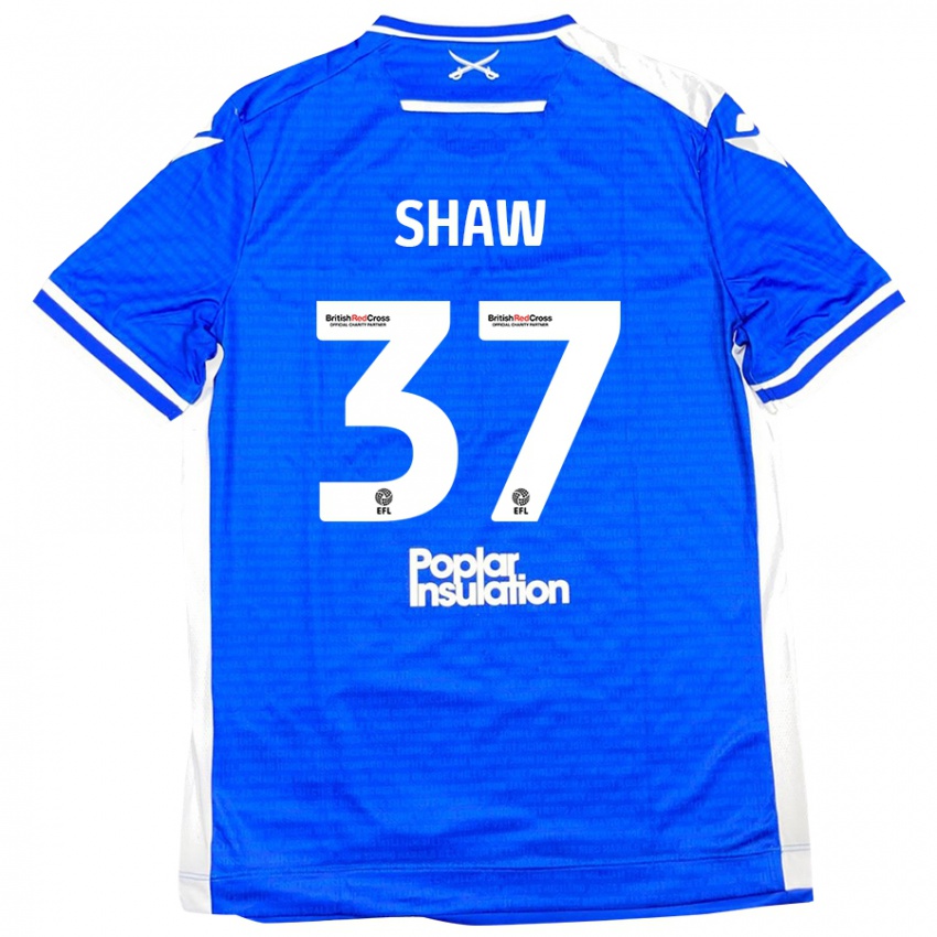 Kinder Kofi Shaw #37 Blau Weiß Heimtrikot Trikot 2024/25 T-Shirt Österreich