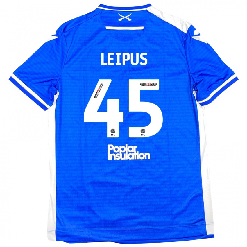 Kinder Brooklyn Leipus #45 Blau Weiß Heimtrikot Trikot 2024/25 T-Shirt Österreich