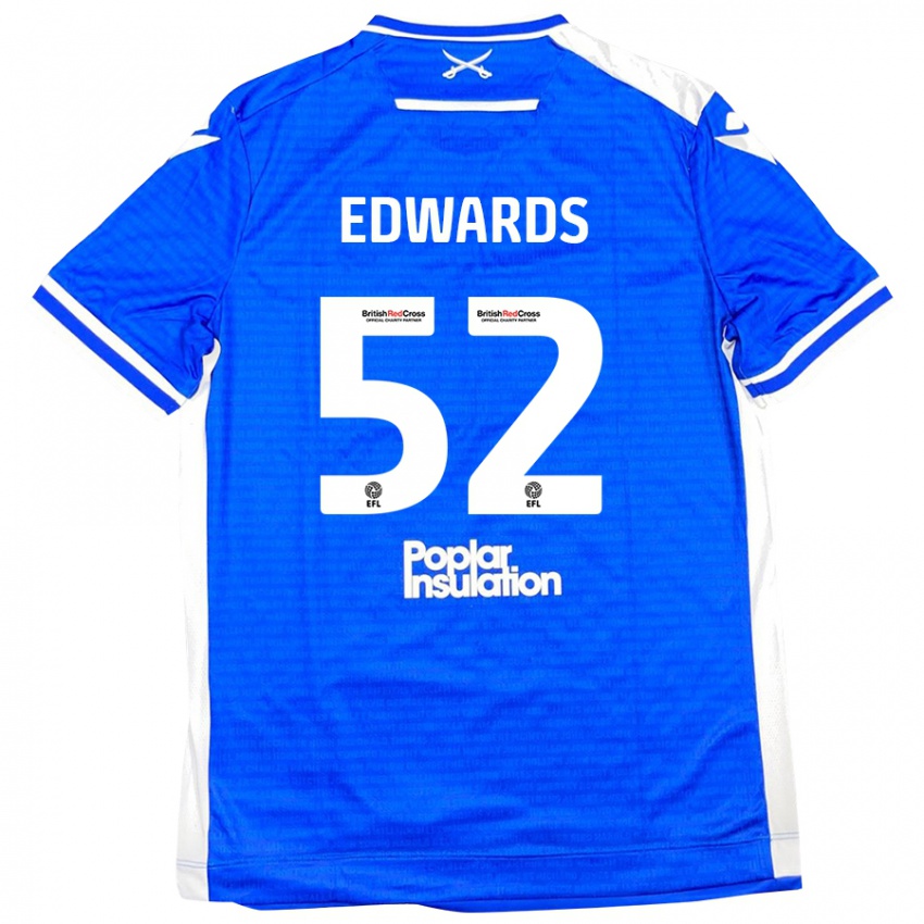 Kinder Max Edwards #52 Blau Weiß Heimtrikot Trikot 2024/25 T-Shirt Österreich