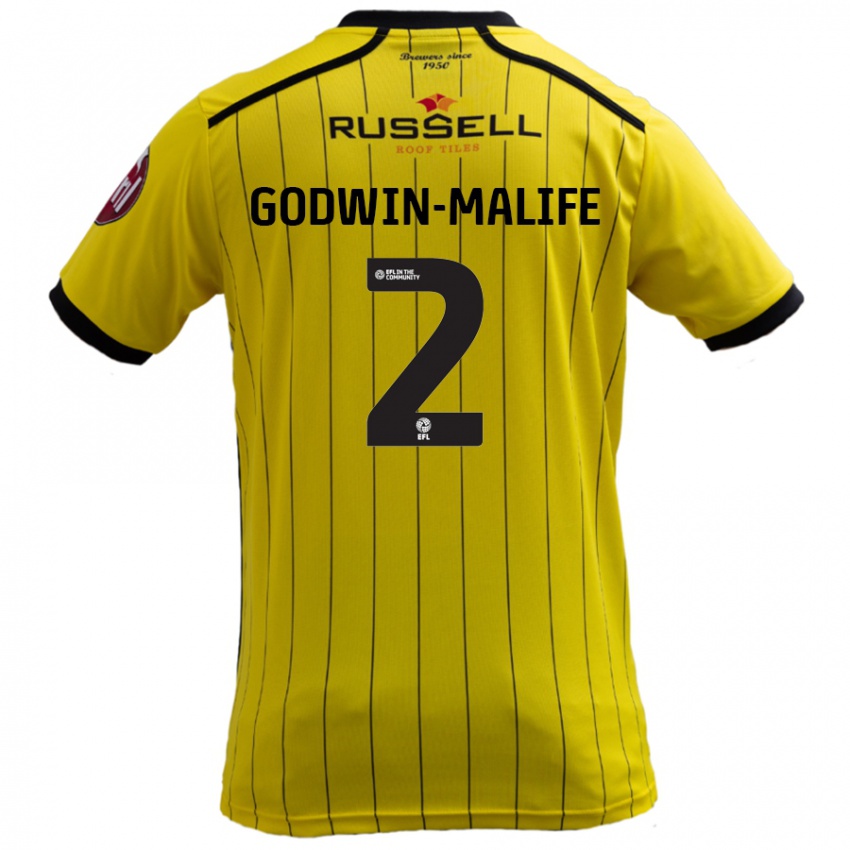 Kinder Udoka Godwin-Malife #2 Gelb Heimtrikot Trikot 2024/25 T-Shirt Österreich