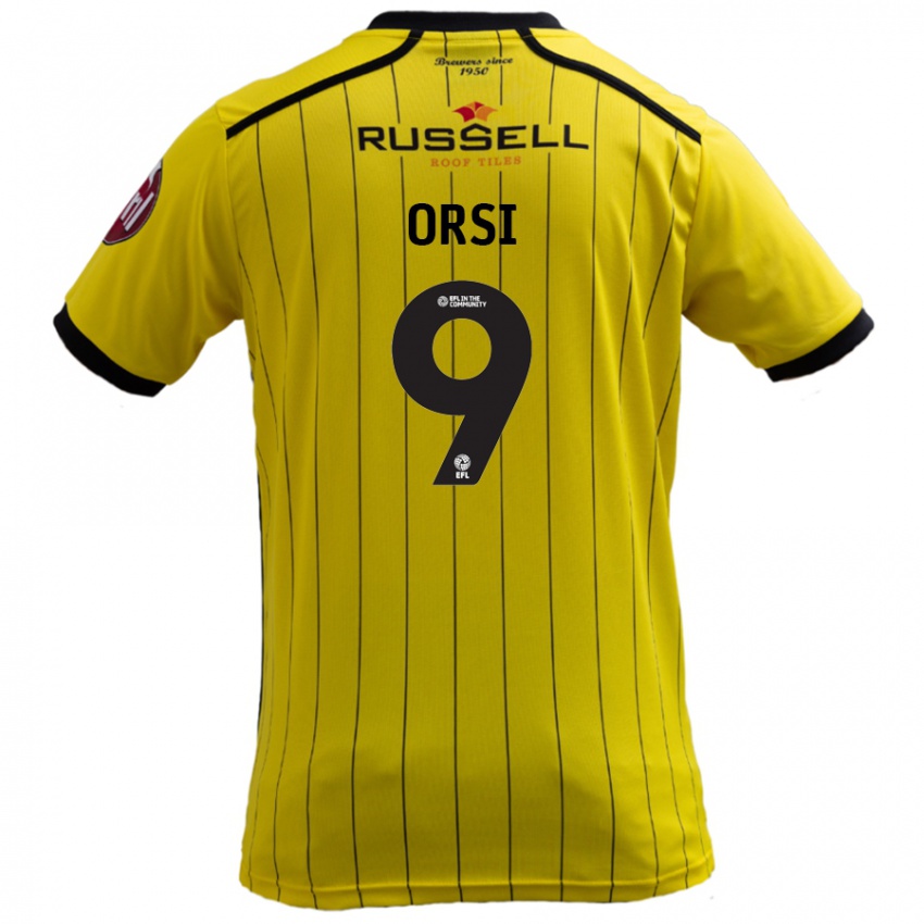 Kinder Danilo Orsi #9 Gelb Heimtrikot Trikot 2024/25 T-Shirt Österreich