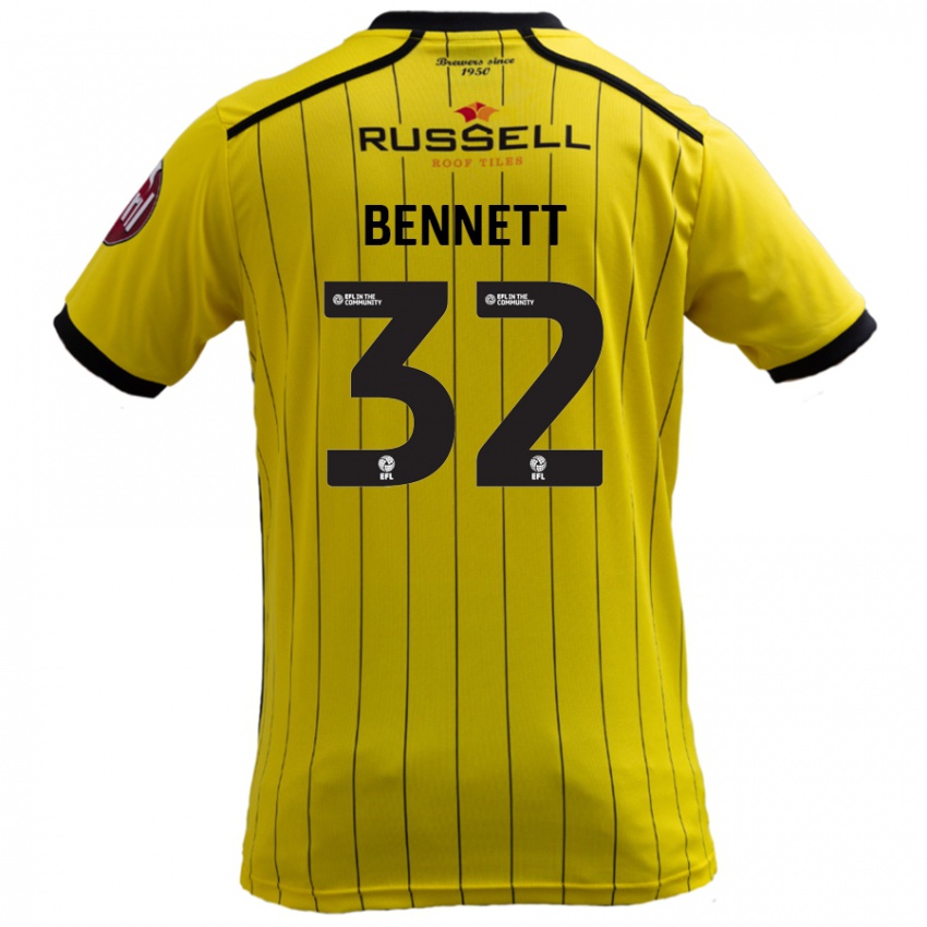 Kinder Mason Bennett #32 Gelb Heimtrikot Trikot 2024/25 T-Shirt Österreich