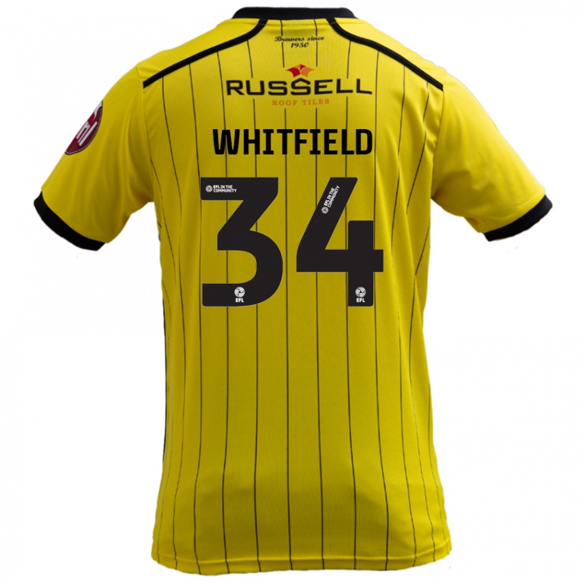 Kinder Ben Whitfield #34 Gelb Heimtrikot Trikot 2024/25 T-Shirt Österreich