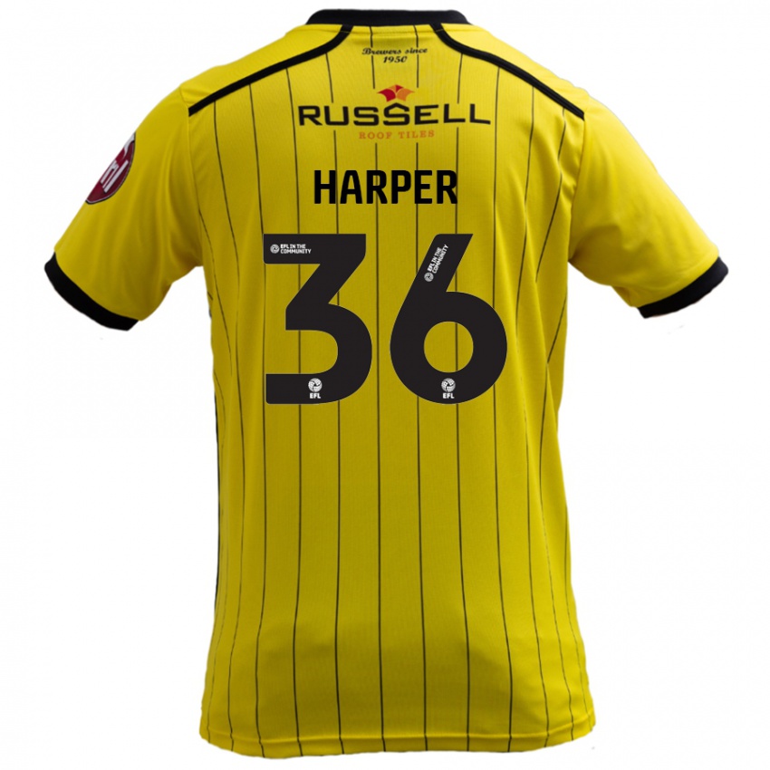 Kinder Rekeem Harper #36 Gelb Heimtrikot Trikot 2024/25 T-Shirt Österreich