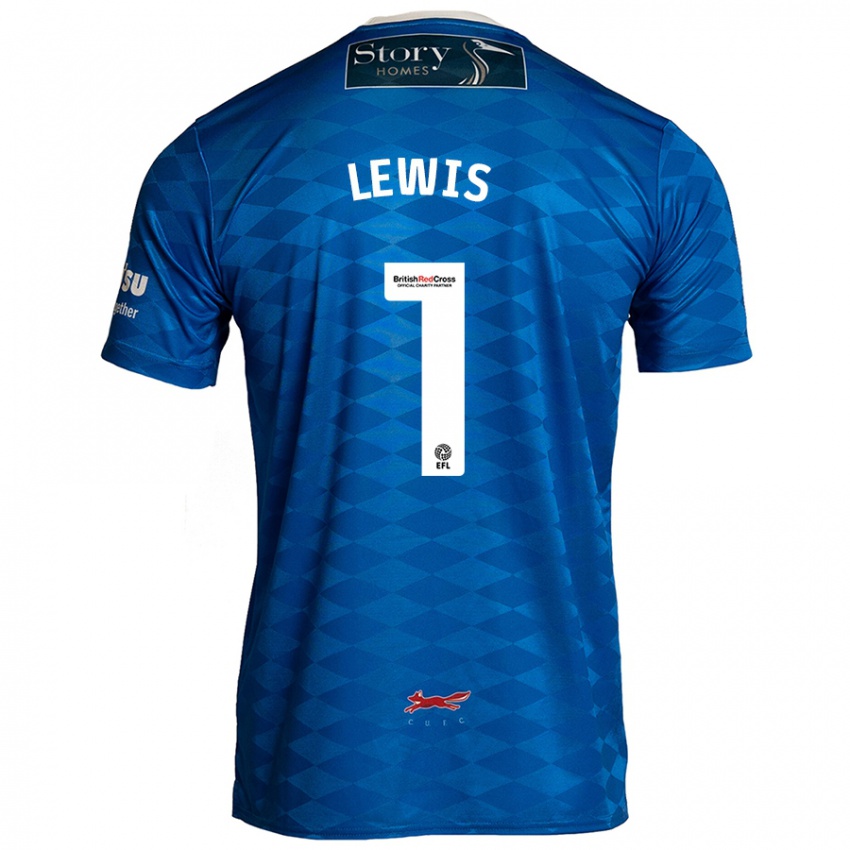 Kinder Harry Lewis #1 Blau Heimtrikot Trikot 2024/25 T-Shirt Österreich