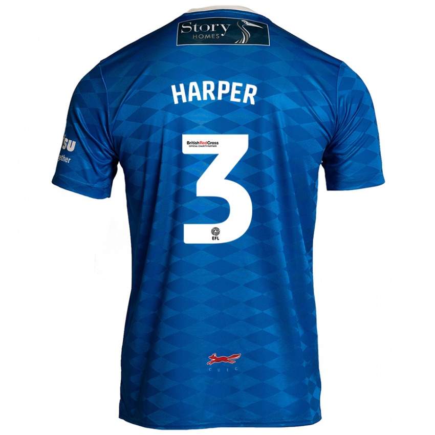 Kinder Cameron Harper #3 Blau Heimtrikot Trikot 2024/25 T-Shirt Österreich