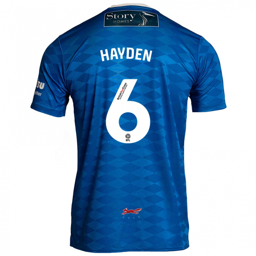 Kinder Aaron Hayden #6 Blau Heimtrikot Trikot 2024/25 T-Shirt Österreich