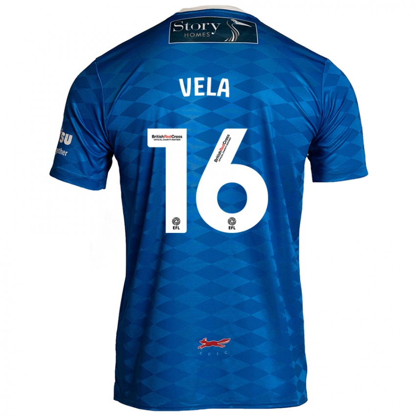 Kinder Josh Vela #16 Blau Heimtrikot Trikot 2024/25 T-Shirt Österreich