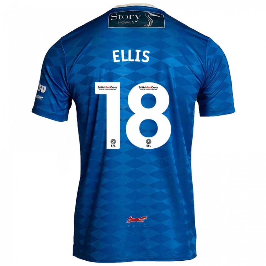 Kinder Jack Ellis #18 Blau Heimtrikot Trikot 2024/25 T-Shirt Österreich