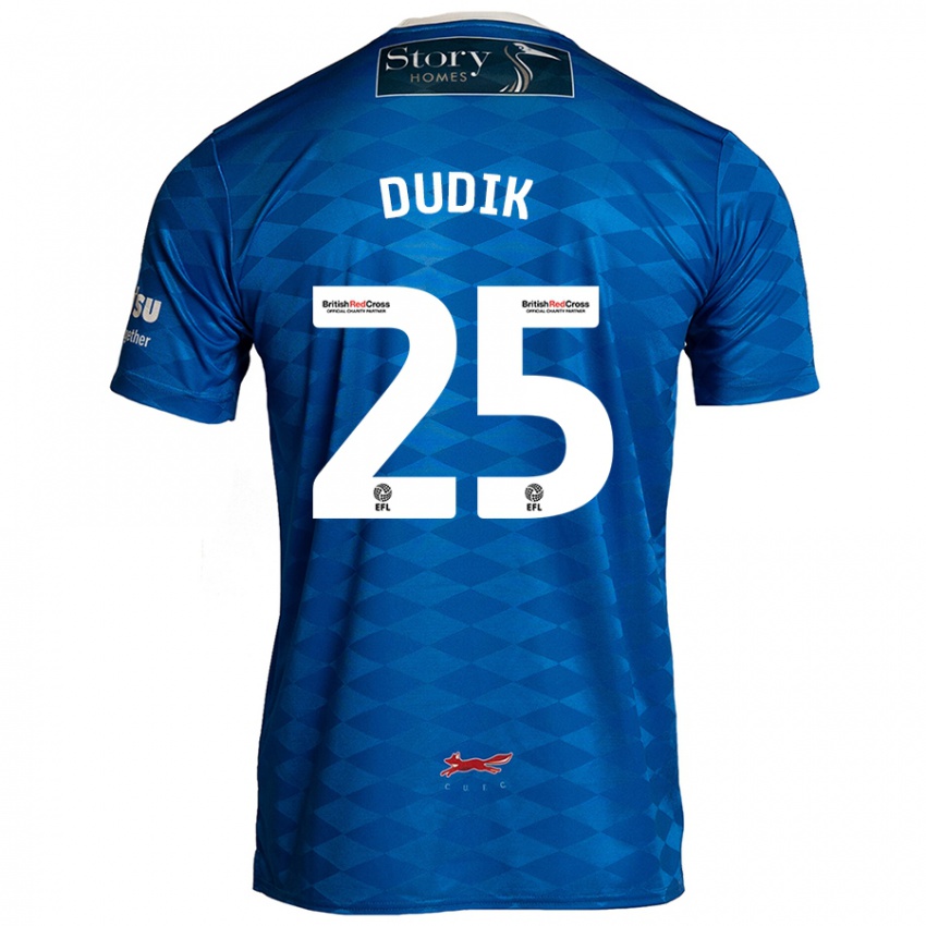 Kinder Anton Dudik #25 Blau Heimtrikot Trikot 2024/25 T-Shirt Österreich