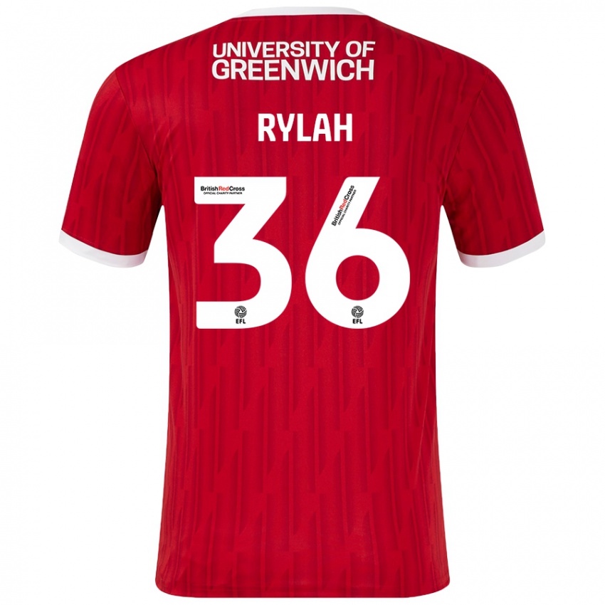 Kinder Henry Rylah #36 Rot Weiß Heimtrikot Trikot 2024/25 T-Shirt Österreich